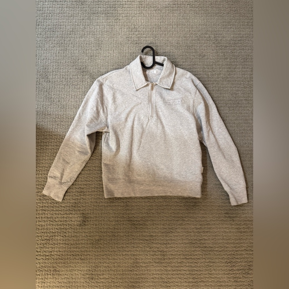 Saturdays NYC Grey Quarter Zip Sweatshirt XS